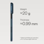 Ultra-Slim Case 1500D Black/Blue (Twill) (PitaTap™) - iPhone 17 Pro Max - Image 5