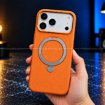 Premium Leather MagSafe Case for iPhone with Magnetic Stand Ring - Image 5