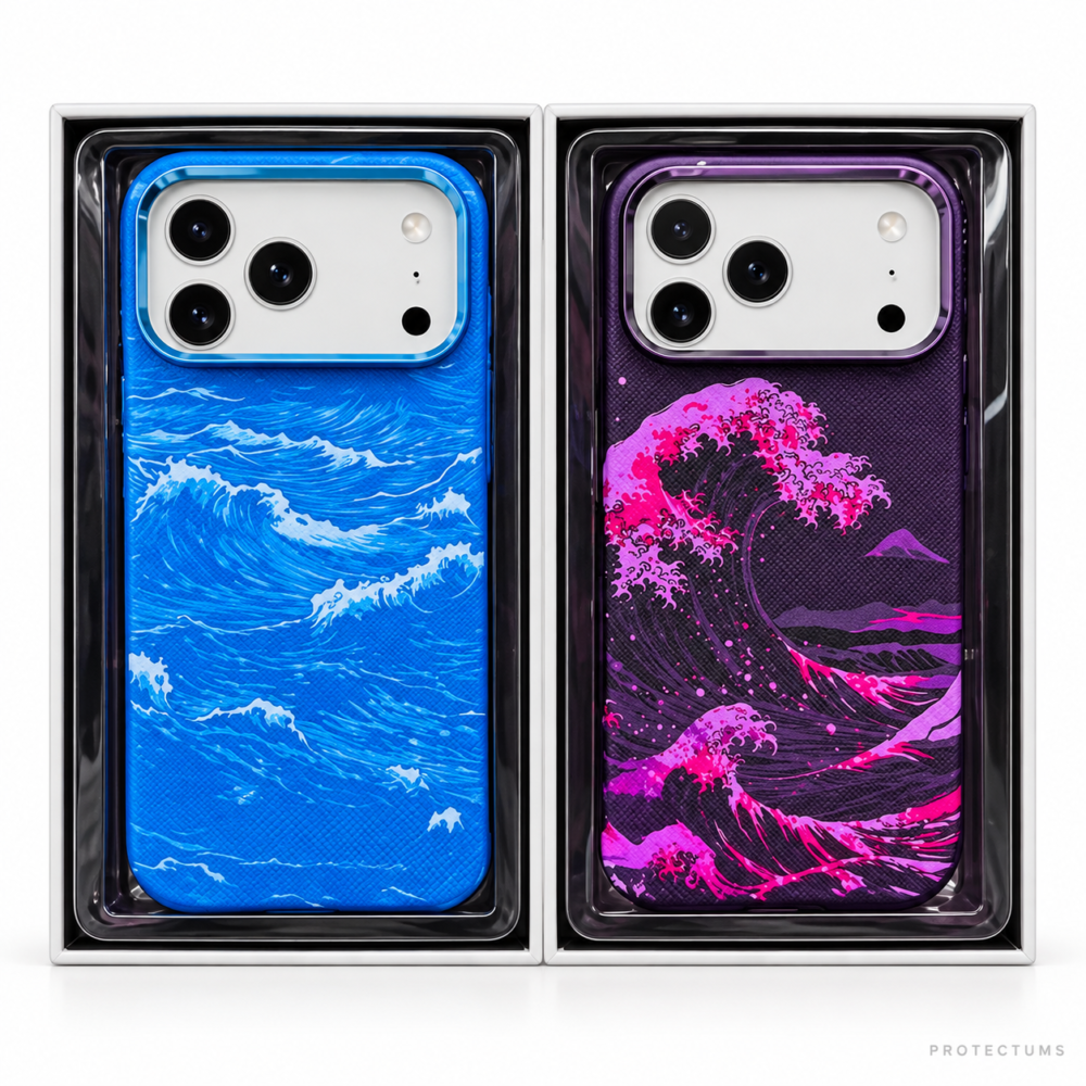 Premium Wave & Japanese Art Printed iPhone Case with Slim Protective Design