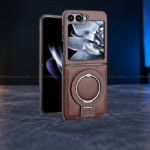 Samsung Galaxy Z Fold 8 Ultra Leather Magnetic Case | Premium Ring Stand Design - Image 4