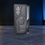 Samsung Galaxy Z Fold 8 Ultra Leather Magnetic Case | Premium Ring Stand Design - Image 2