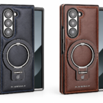 Samsung Galaxy Z Fold 8 Ultra Leather Magnetic Case | Premium Ring Stand Design