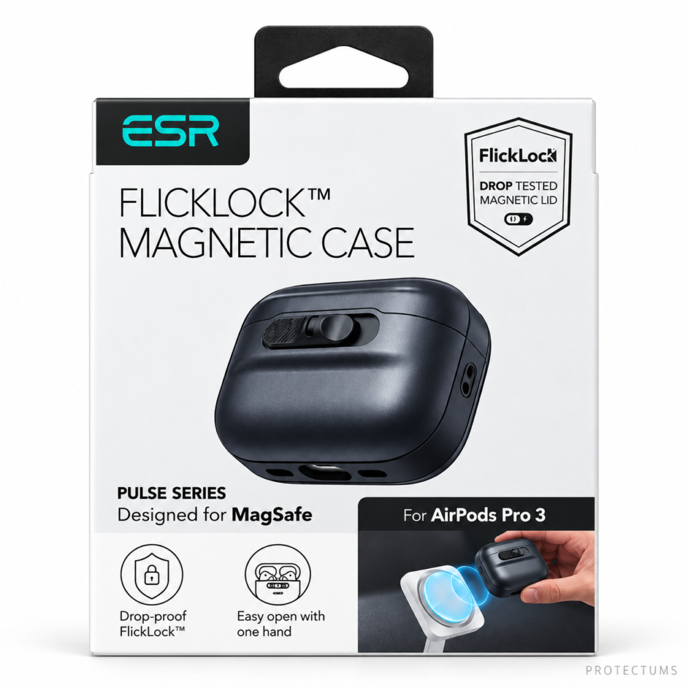 ESR FlickLock Magnetic Case for AirPods Pro 3 – MagSafe Compatible Protective Case
